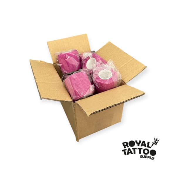 caixa de bandagens rosa